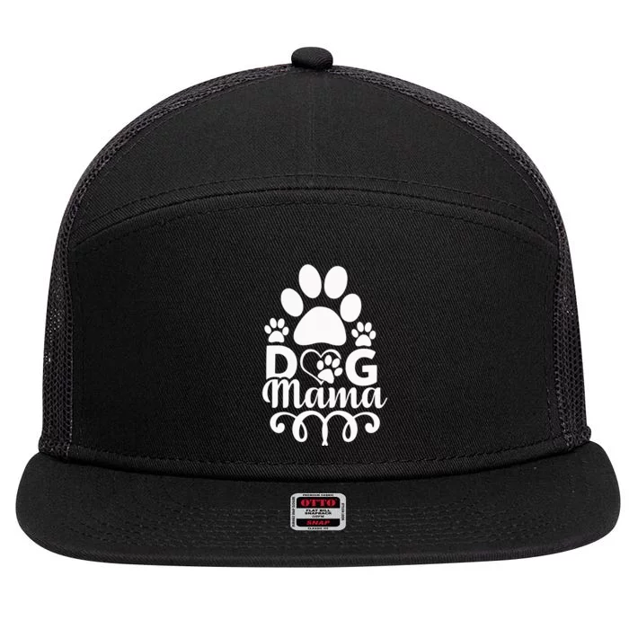 Dog Mama 7 Panel Mesh Trucker Snapback Hat