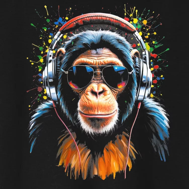 Dj Monkey Women's Crop Top Tee