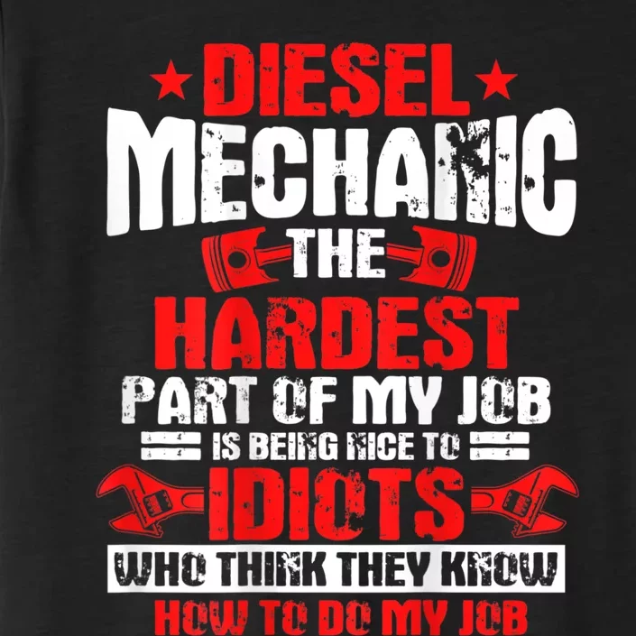 Diesel Mechanic Design On Back ChromaSoft Performance T-Shirt