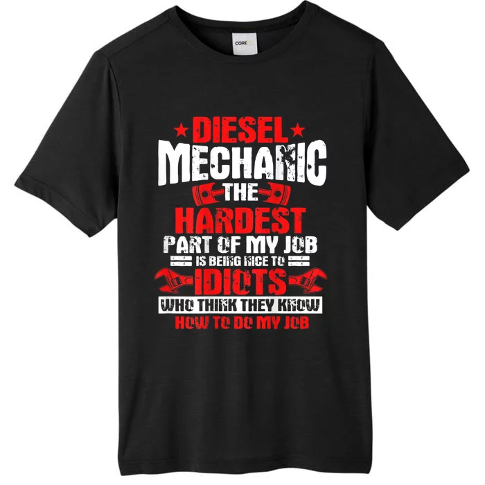 Diesel Mechanic Design On Back ChromaSoft Performance T-Shirt