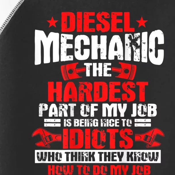 Diesel Mechanic Design On Back Toddler Fine Jersey T-Shirt