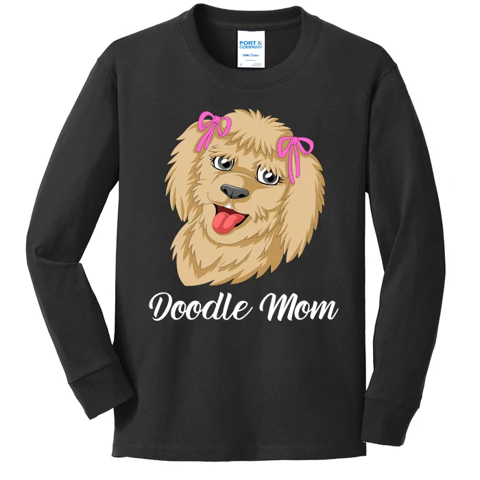 Doodle Mom Kids Long Sleeve Shirt