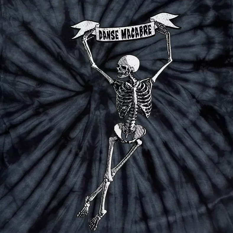 Danse Macabre Dancing Skeleton Halloween Dance Of Death Tie-Dye T-Shirt