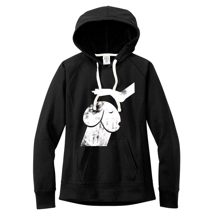 Dirty Mind Dog A Funny Dog Adult Humor Retro Vintage Women's Fleece Hoodie