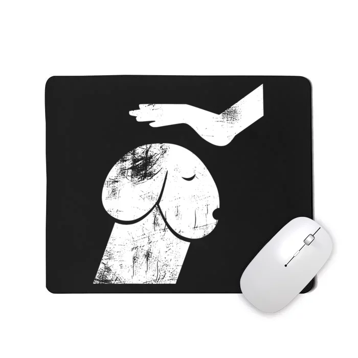 Dirty Mind Dog A Funny Dog Adult Humor Retro Vintage Mousepad