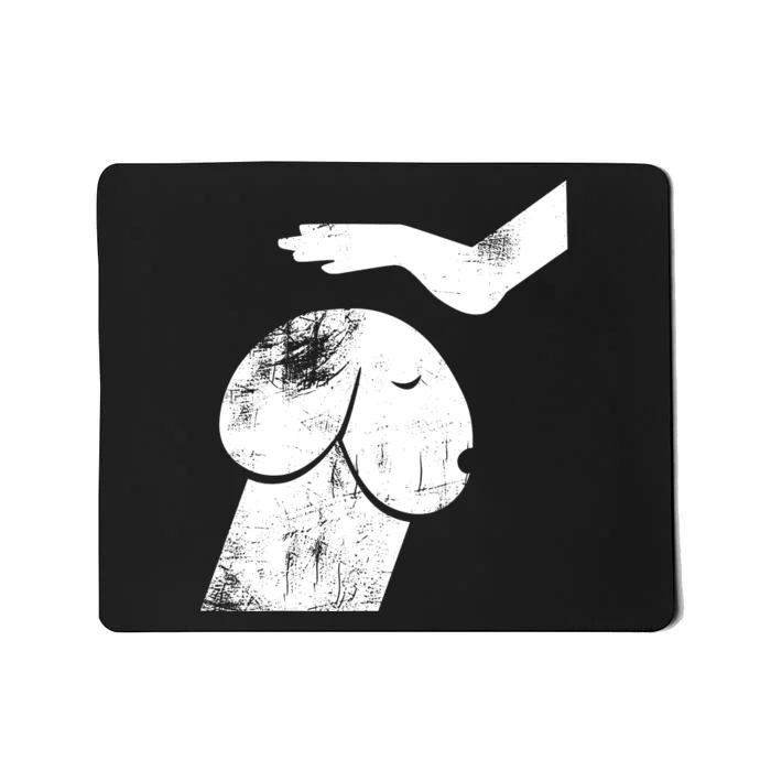 Dirty Mind Dog A Funny Dog Adult Humor Retro Vintage Mousepad