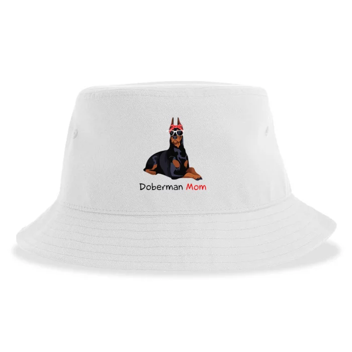 Doberman Mom Dog Bandana Pet Lover Gift Sustainable Bucket Hat