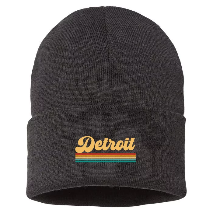 Detroit Michigan Sustainable Knit Beanie