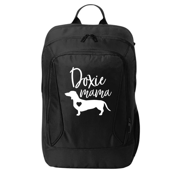 Doxie Mama Dachshund Mom Funny Wiener Dog Gift Meaningful Gift City Backpack