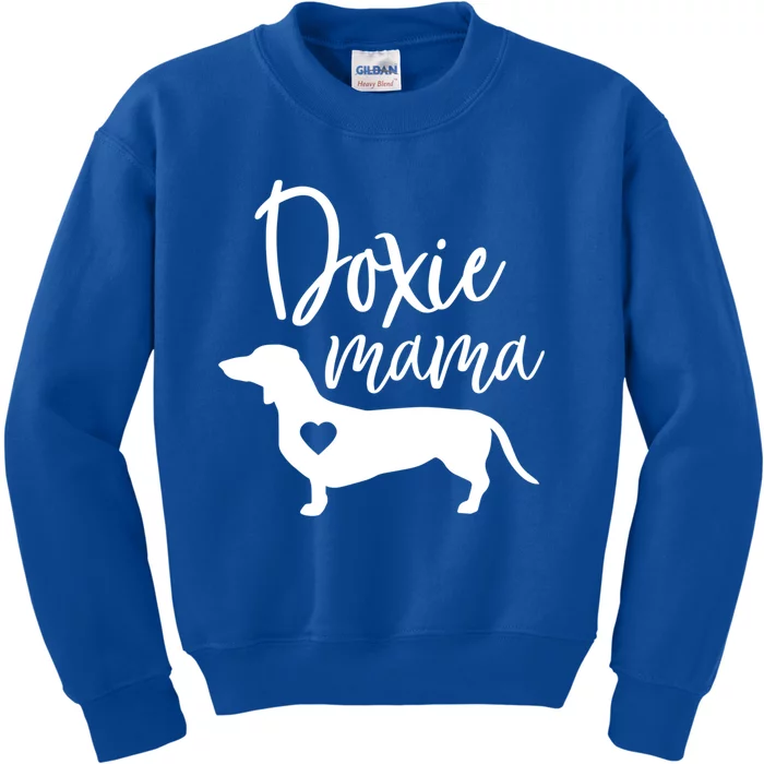 Doxie Mama Dachshund Mom Funny Wiener Dog Gift Meaningful Gift Kids Sweatshirt