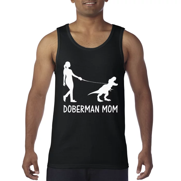 Doberman Mom Dobe Dobie Doberman Pinscher Dog Dinosaur Women Tank Top