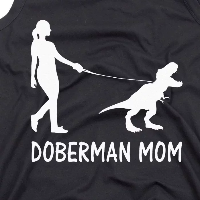 Doberman Mom Dobe Dobie Doberman Pinscher Dog Dinosaur Women Tank Top