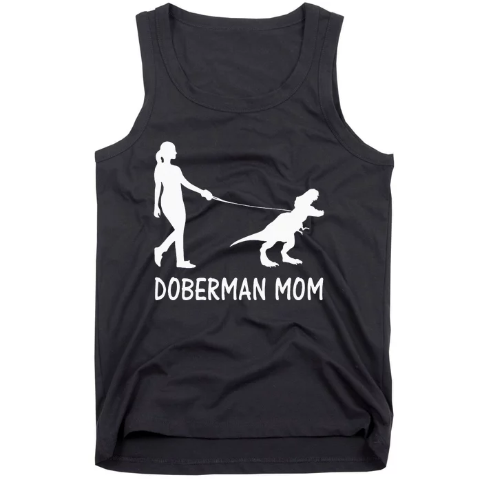 Doberman Mom Dobe Dobie Doberman Pinscher Dog Dinosaur Women Tank Top