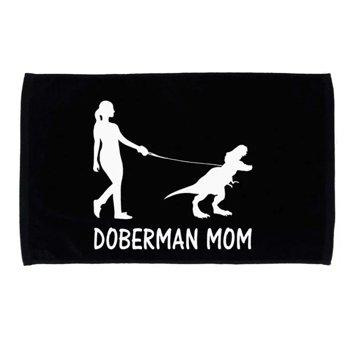 Doberman Mom Dobe Dobie Doberman Pinscher Dog Dinosaur Women Microfiber Hand Towel