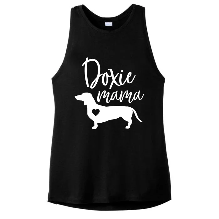 Doxie Mama Dachshund Mama Funny Dog Mom Wiener Dog Doxie Mom Cute Gift Ladies Tri-Blend Wicking Tank