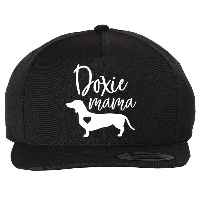 Doxie Mama Dachshund Mama Funny Dog Mom Wiener Dog Doxie Mom Cute Gift Wool Snapback Cap