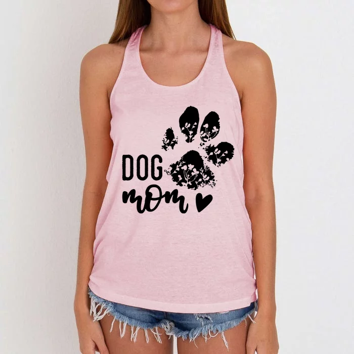 Dog Mom Women's Knotted Racerback Tank