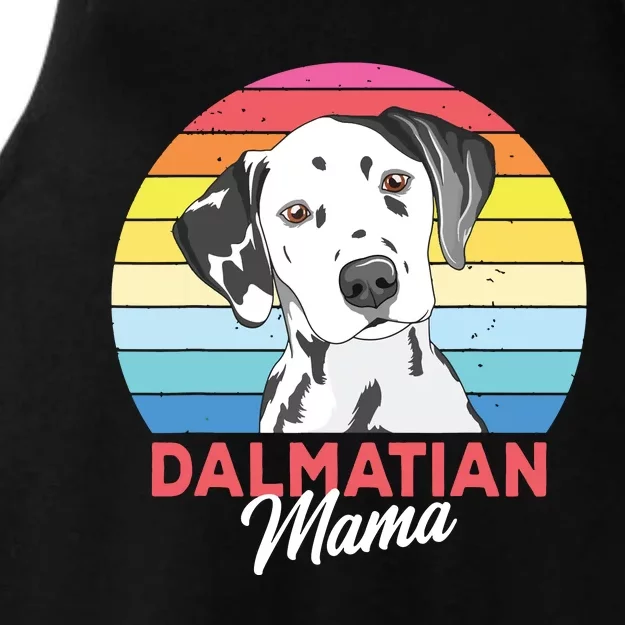 Dalmatian Mama Dog Mom Women Ladies Tri-Blend Wicking Tank