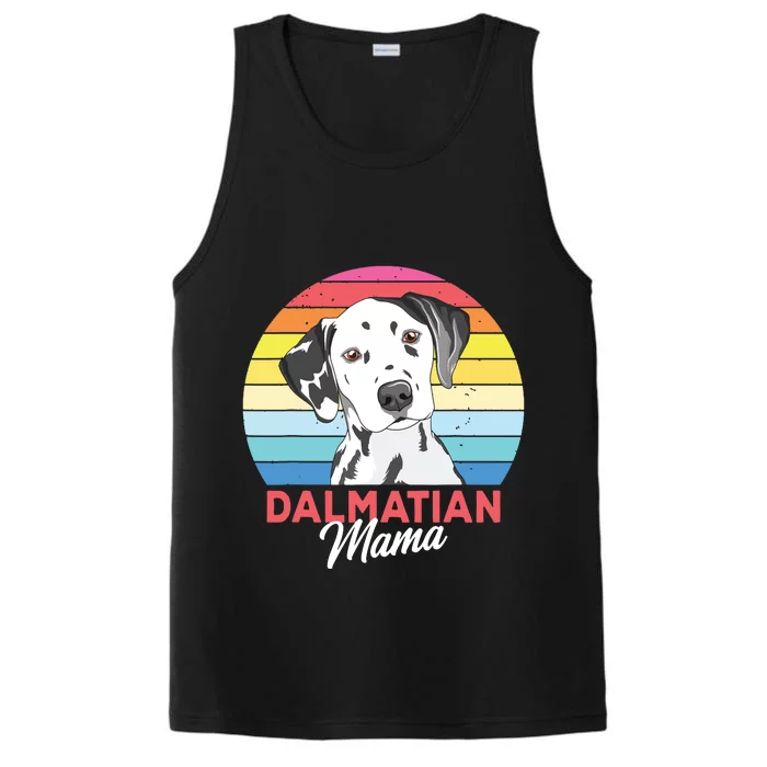 Dalmatian Mama Dog Mom Women Performance Tank