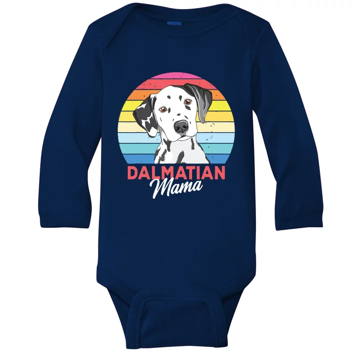 Dalmatian Mama Dog Mom Women Baby Long Sleeve Bodysuit