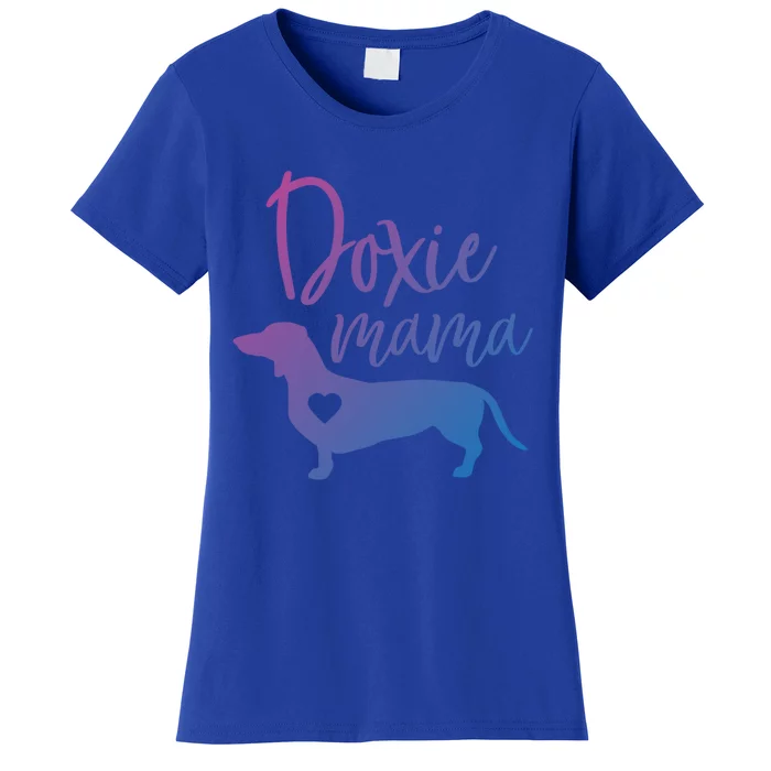 Doxie Mama Dachshund Mama Funny Dog Mom Wiener Dog Doxie Mom Cute Gift Women's T-Shirt