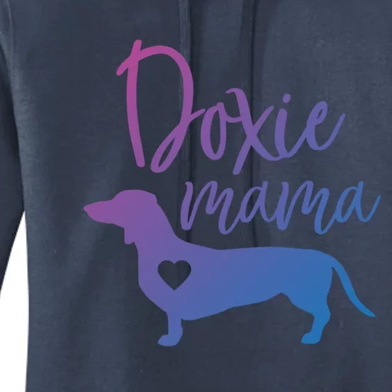 Doxie Mama Dachshund Mama Funny Dog Mom Wiener Dog Doxie Mom Cute Gift Women's Pullover Hoodie