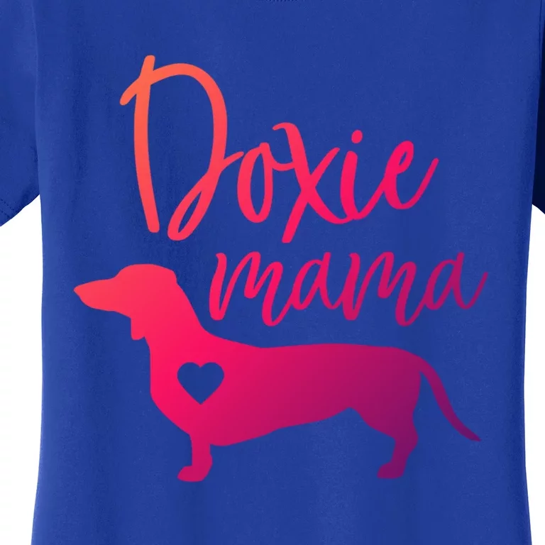 Doxie Mama Dachshund Mama Funny Dog Mom Wiener Dog Doxie Mom Cute Gift Women's T-Shirt