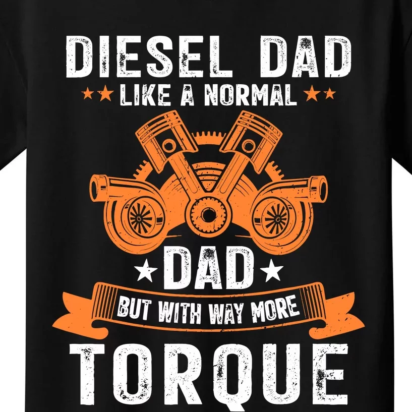 Diesel Mechanic Dad Automobile Fathers Day Funny Gift Kids T-Shirt