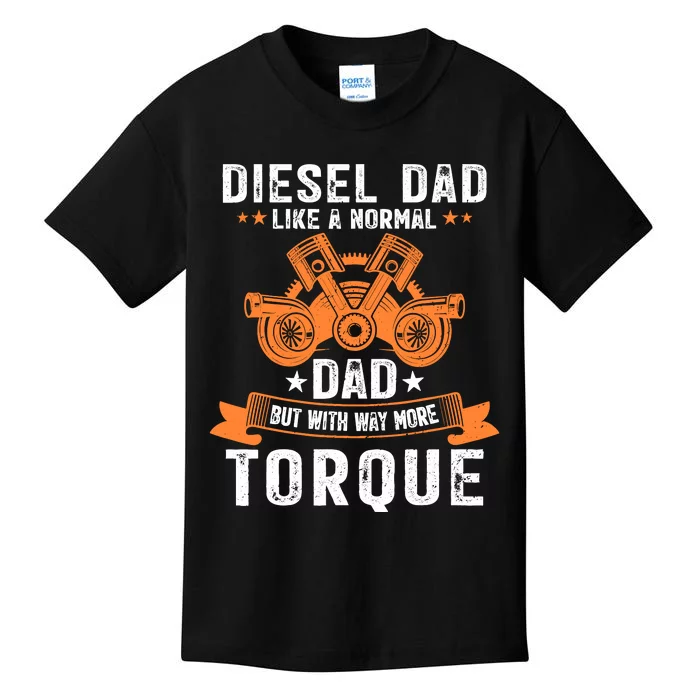 Diesel Mechanic Dad Automobile Fathers Day Funny Gift Kids T-Shirt