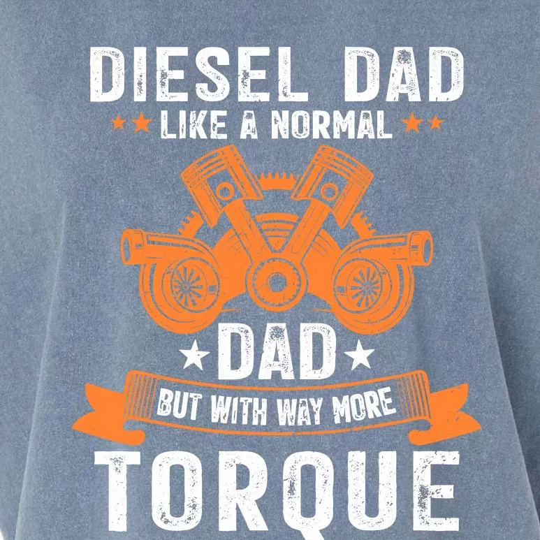 Diesel Mechanic Dad Automobile Fathers Day Funny Gift Garment-Dyed Women's Muscle Tee