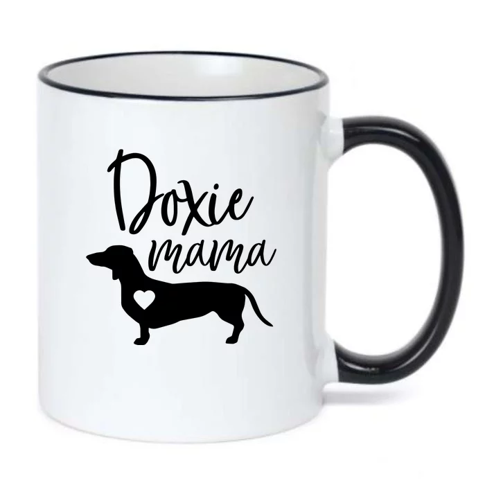 Doxie Mama Dachshund Mom Funny Wiener Dog Gift Black Color Changing Mug