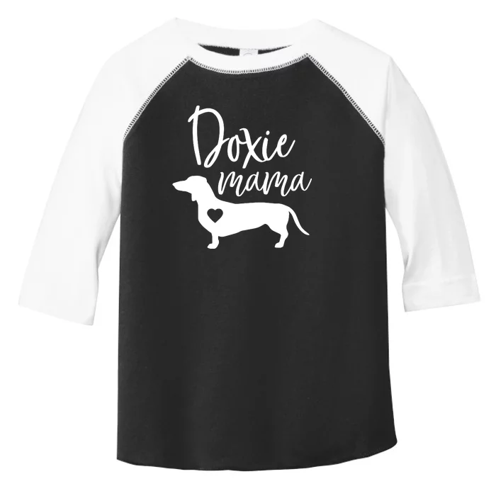 Doxie Mama Dachshund Mom Funny Wiener Dog Gift Toddler Fine Jersey T-Shirt