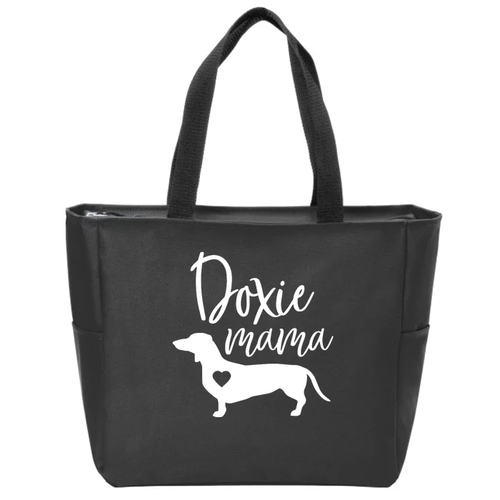 Doxie Mama Dachshund Mom Funny Wiener Dog Gift Zip Tote Bag