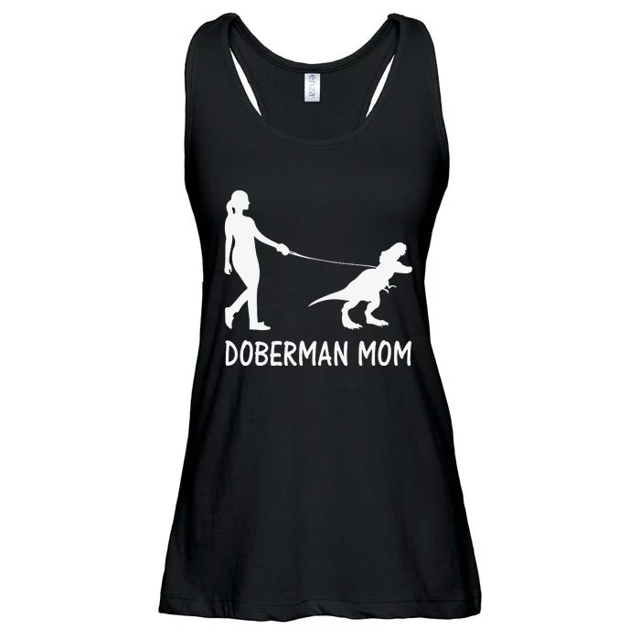 Doberman Mom Dobe Dobie Doberman funny pet lovers Ladies Essential Flowy Tank