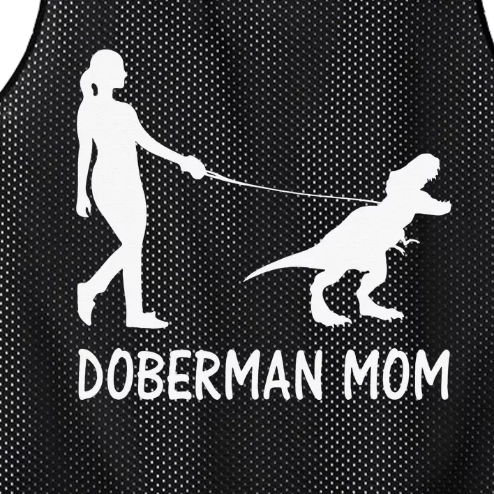 Doberman Mom Dobe Dobie Doberman funny pet lovers Mesh Reversible Basketball Jersey Tank