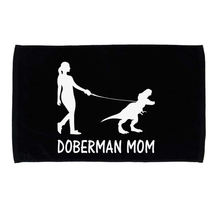 Doberman Mom Dobe Dobie Doberman funny pet lovers Microfiber Hand Towel