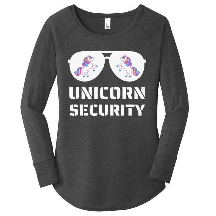 Dad Mom Daughter Adult Costume Unicorn Security Women's Perfect Tri Tunic Long Sleeve Shirt