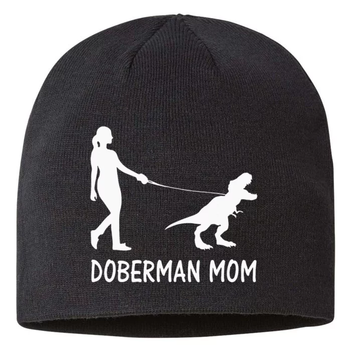 Doberman Mom Dobe Dobie Doberman Pinscher Dog Dinosaur Women 8 1/2in Sustainable Knit Beanie