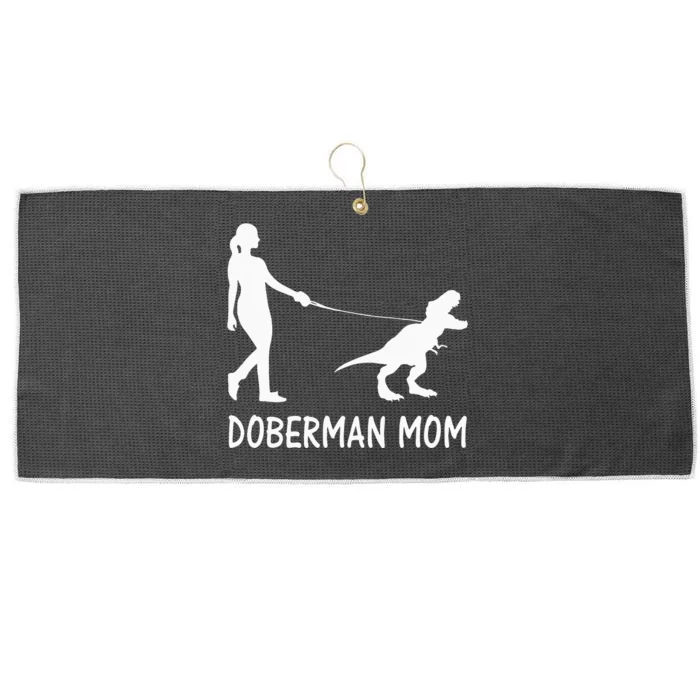 Doberman Mom Dobe Dobie Doberman Pinscher Dog Dinosaur Women Large Microfiber Waffle Golf Towel