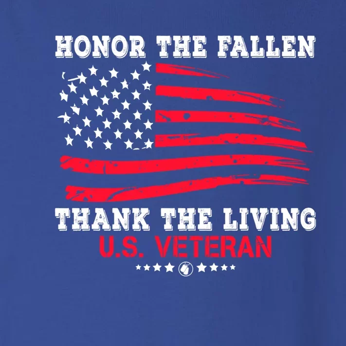 Distressed Memorial Day Honor The Fallen Thank The Living Gift Toddler Long Sleeve Shirt