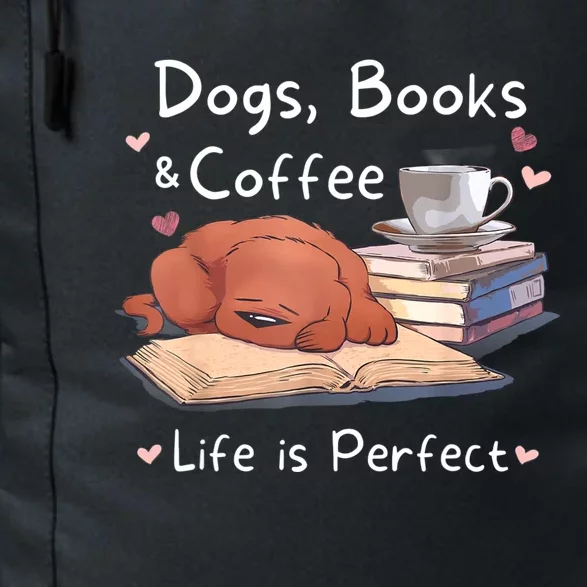 Dog Mom Dad Dogs Books Coffee Daily Commute Backpack