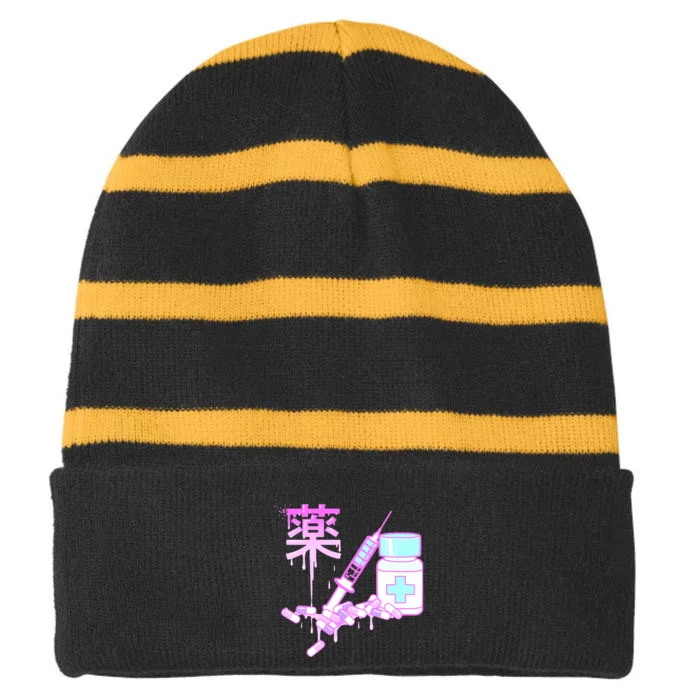 Dream Medicine Striped Beanie with Solid Band