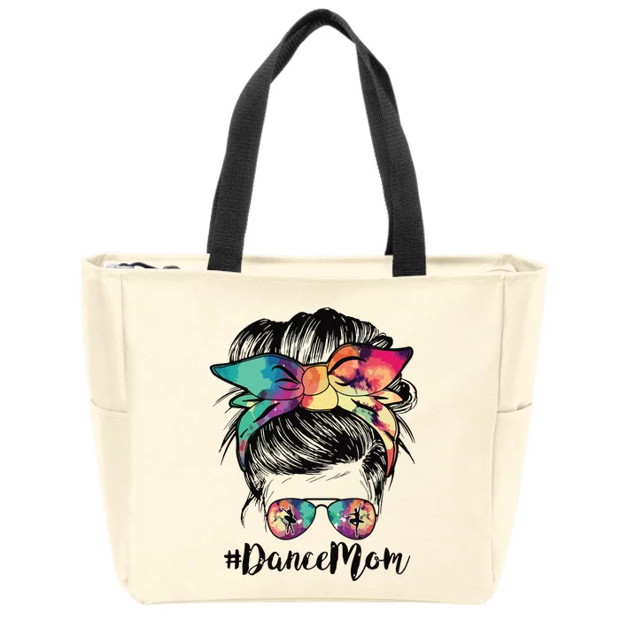 Dance Mom Dancing Mommy Messy Bun Mom Mama Mothers Day Zip Tote Bag