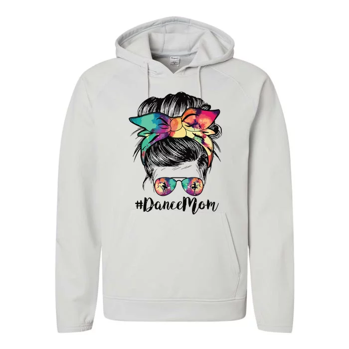 Dance Mom Dancing Mommy Messy Bun Mom Mama Mothers Day Performance Fleece Hoodie