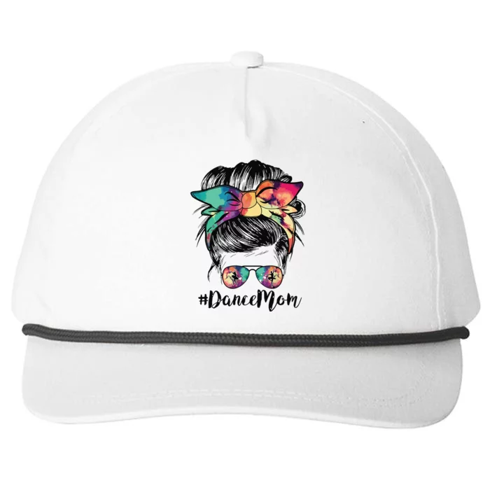 Dance Mom Dancing Mommy Messy Bun Mom Mama Mothers Day Snapback Five-Panel Rope Hat