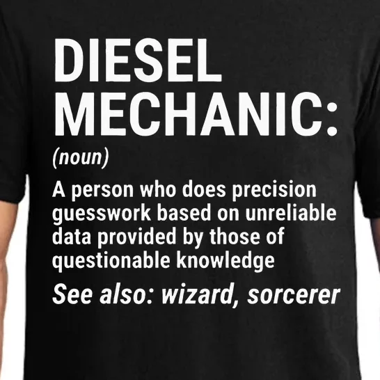 Diesel Mechanic Definition Funny Mechanic Tee Gift Pajama Set