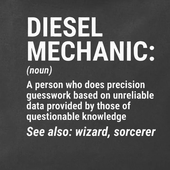 Diesel Mechanic Definition Funny Mechanic Tee Gift Zip Tote Bag