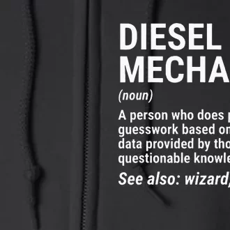 Diesel Mechanic Definition Funny Mechanic Tee Gift Full Zip Hoodie