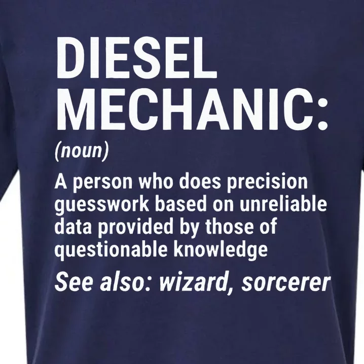 Diesel Mechanic Definition Funny Mechanic Tee Gift Sueded Cloud Jersey T-Shirt