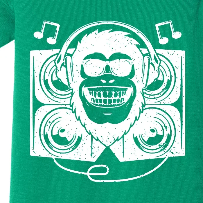 Dj Monkey Baby Bodysuit